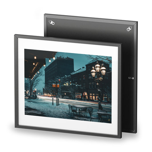 Christmas City Downtown Bethlehem P.A. - Winter Nightscape Framed Poster