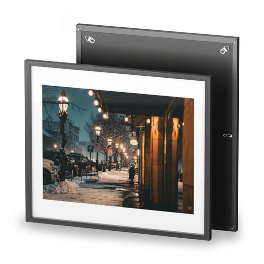 Downtown Bethlehem P.A. (Christmas City) Winter Nightscape Framed Poster