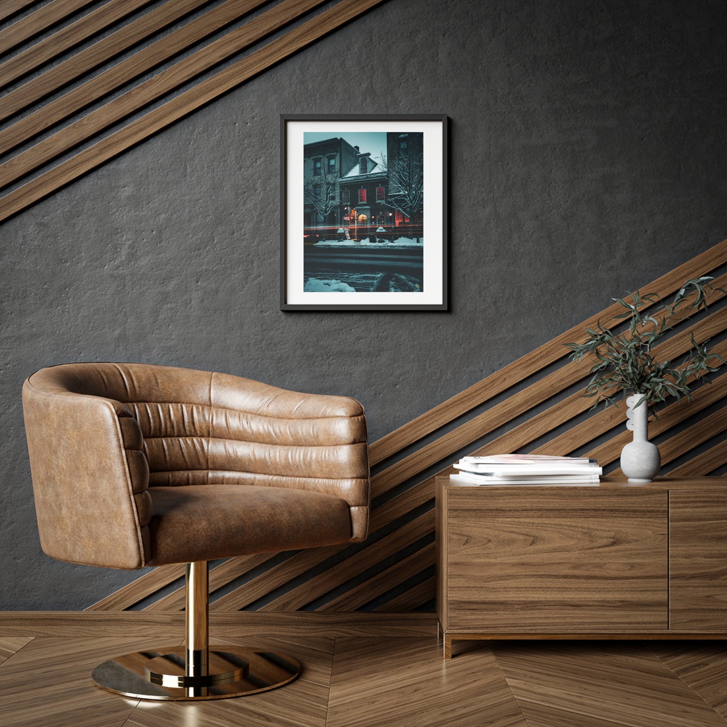 ThaiThai Bethlehem - Downtown Nightscape Framed Poster