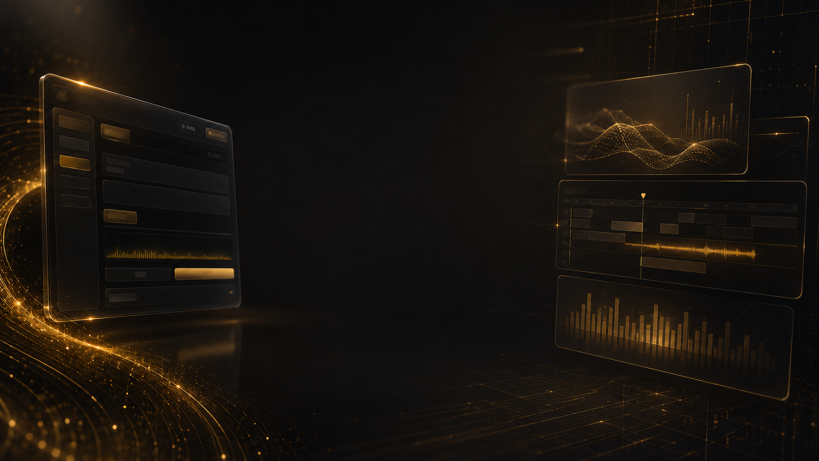 MusixVidEDITOR luxury scrolling CTA bar background