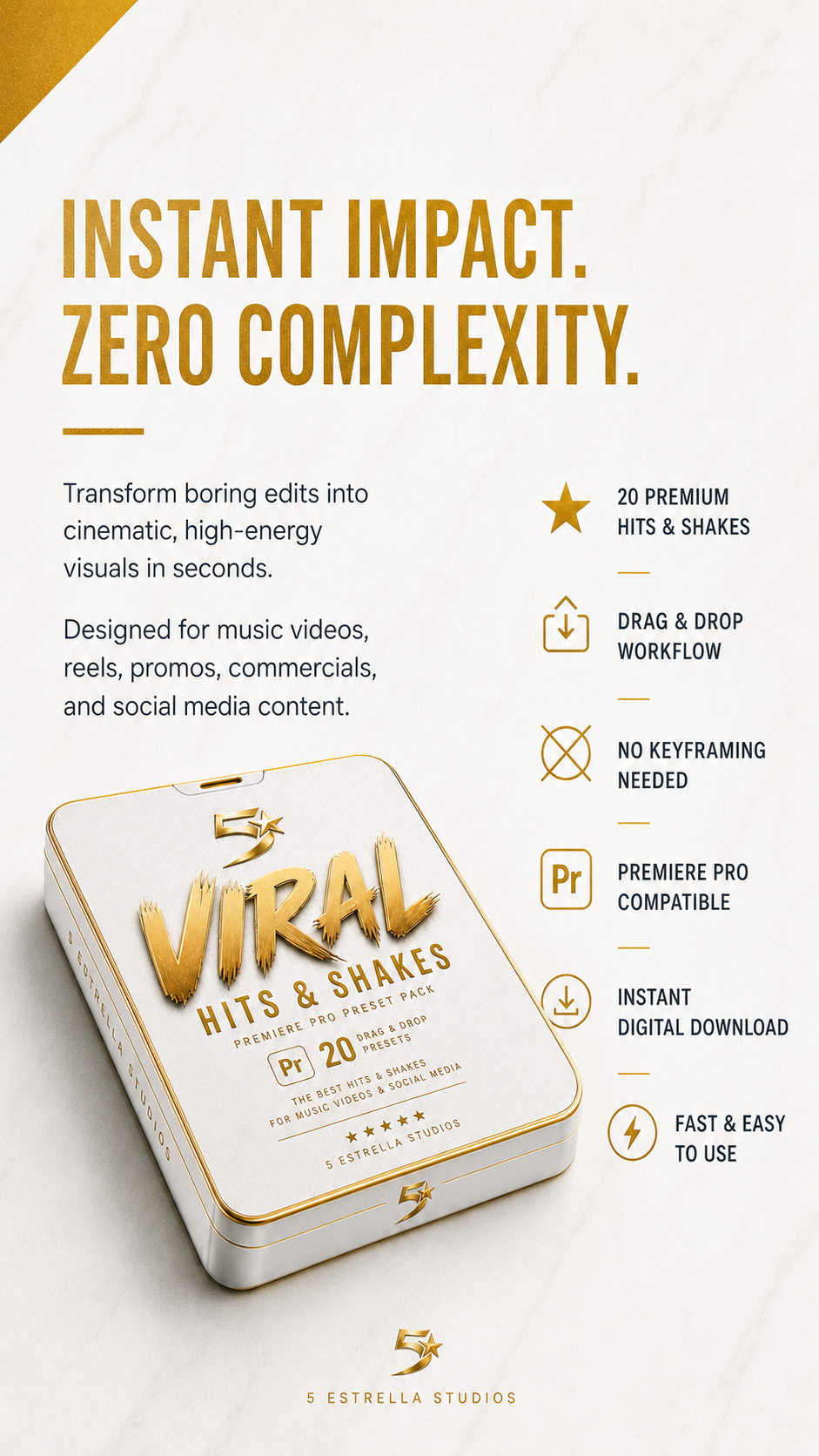 VIRAL HITS & SHAKES V1 - PRESET PACK (PREMIERE PRO)